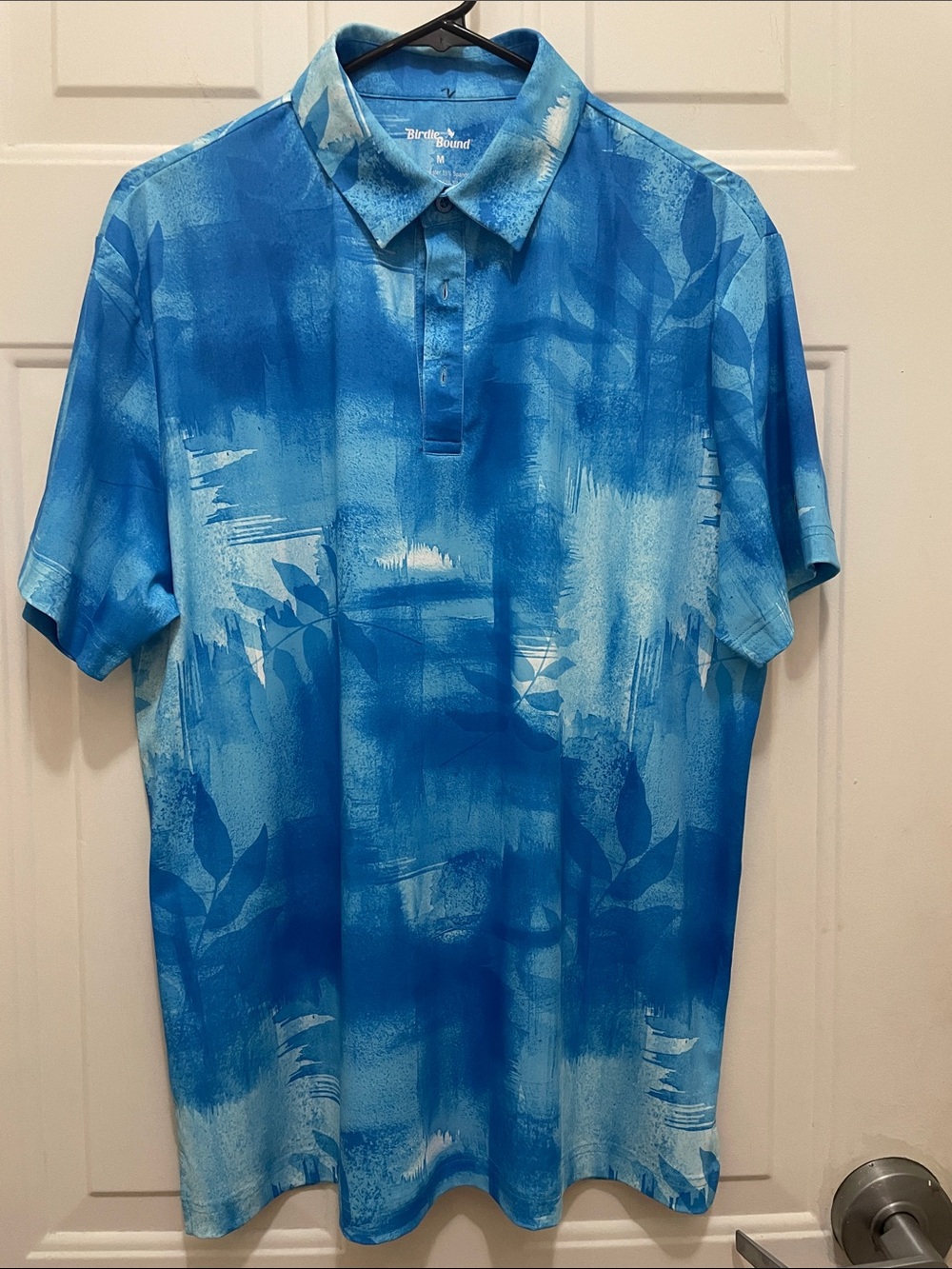 Birdies & Sound Blue Abstract-Print Polo